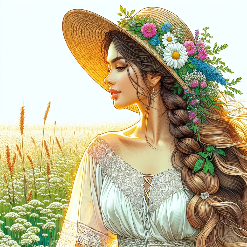 hairstyles when wearing a hat - Bonus: Flower Crown With Milkmaid Twist - hairstyles when wearing a hat