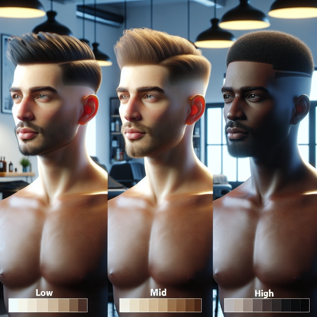 low vs mid vs high fade - The Different Types of Fades - low vs mid vs high fade