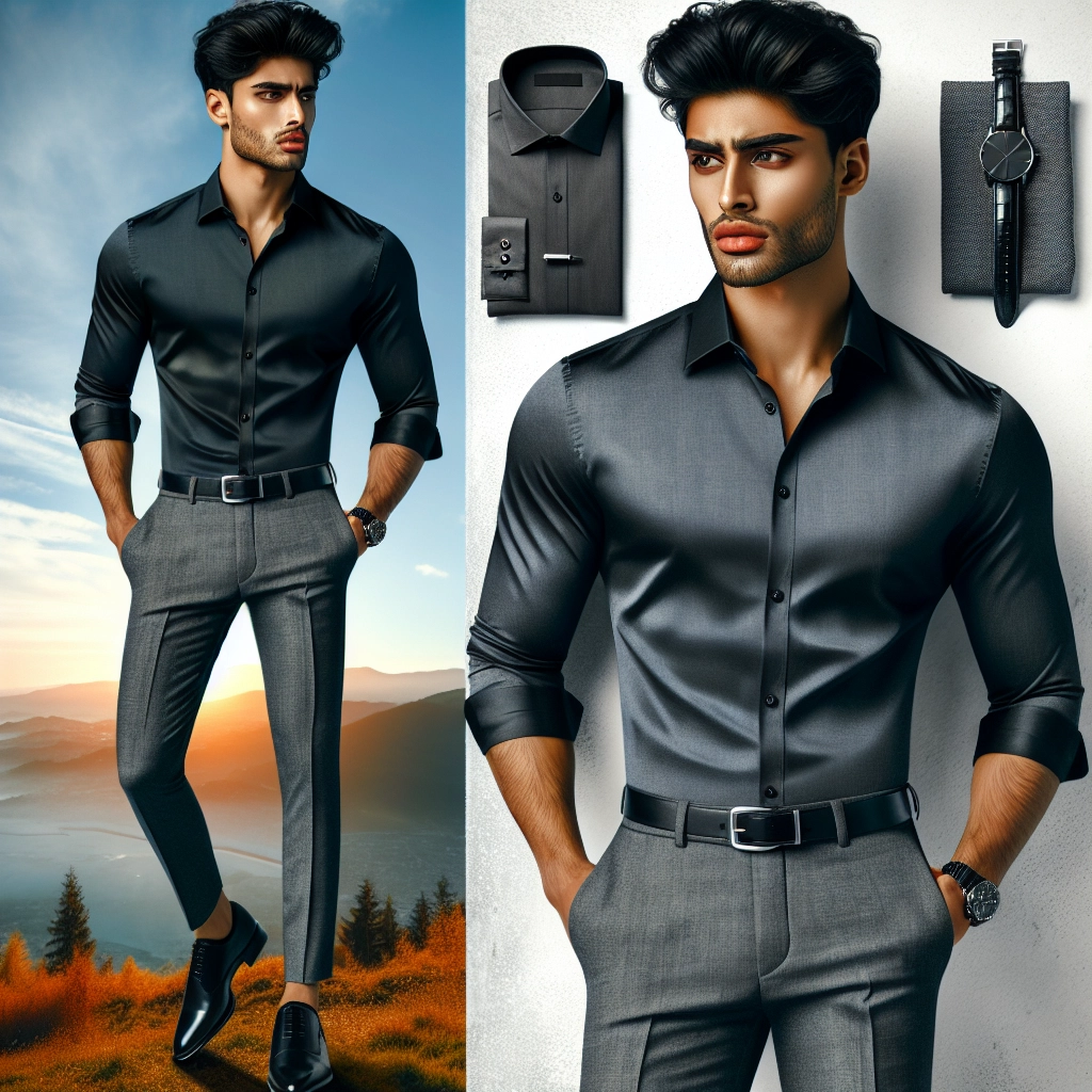 black dress pants grey shirt - Trending Fashion Combinations with Black Dress Pants and Grey Shirt - black dress pants grey shirt