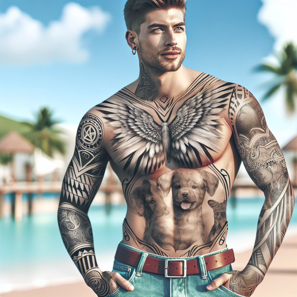 male tattoos on chest - Trendy Designs of Male Tattoos on Chest - male tattoos on chest