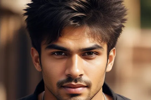 Simple round face hairstyles male indian - 3. Textured Spiky Hair - Simple round face hairstyles male indian