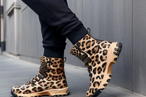 shoes to wear with joggers mens - 5. Leopard Boots - shoes to wear with joggers mens