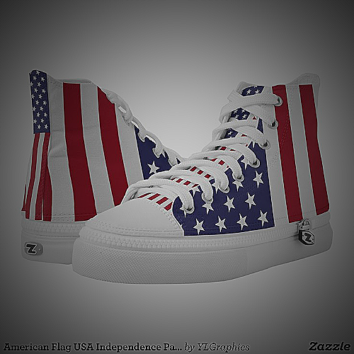 American Flag Shoes Men's Fashion Sneaker - american flag mens shoes