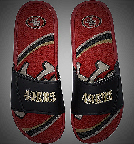 Men's FOCO San Francisco 49ers Color Pop Flip Flop Sandals - 49ers shoes for men