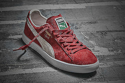 PUMA Men's Clyde Og Sneaker For All Time Red - puma red shoes for mens