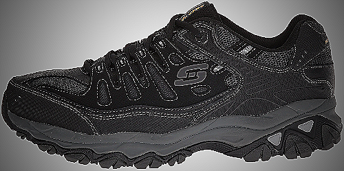Skechers Men's Afterburn Memory-Foam Hook-and-Loop Sneaker - men's hook and loop shoes