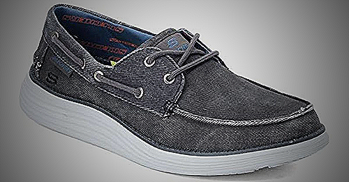 Skechers Men's Status 2.0-Lorano Moc Toe Canvas Deck Shoe Moccasin - bobs shoes for men