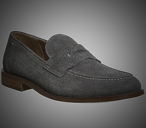 Slip-On Suede Shoes - grey suede shoes mens