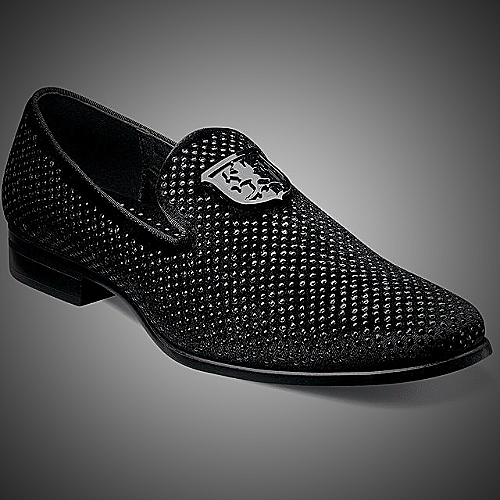 Stacy Adams Swagger Studded Slip On Men's Dress Shoes - mens studded dress shoes