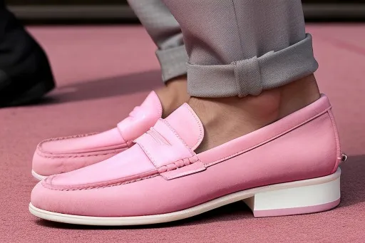 mens pink prom shoes - The Best Men's Pink Prom Shoe: Men's Penny Loafers in Pink - mens pink prom shoes