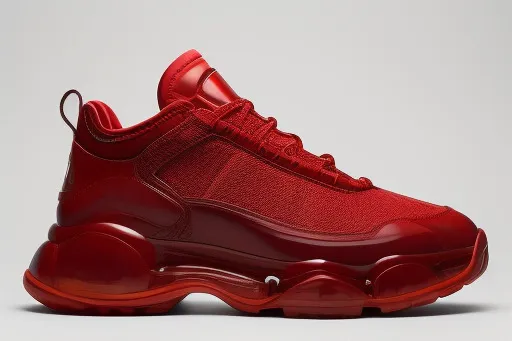 red balenciaga shoes mens - The Best Red Balenciaga Shoe for Men: Triple S Clear Sole Sneaker in Red - red balenciaga shoes mens