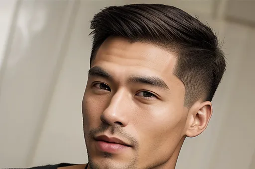 Short hairstyles for big foreheads male asian straight hair round - The Caesar Cut: A Classic Choice - Short hairstyles for big foreheads male asian straight hair round
