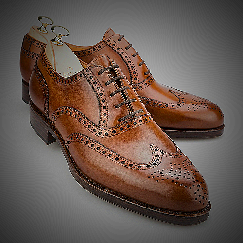 Wingtip Shoes - cognac men's dress shoes