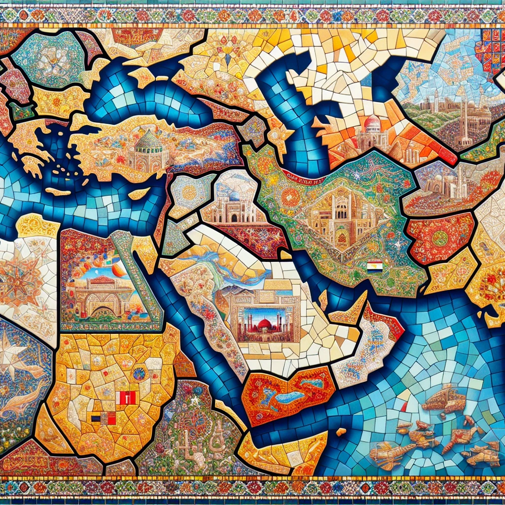 middle east map - Countries in the Middle East - middle east map