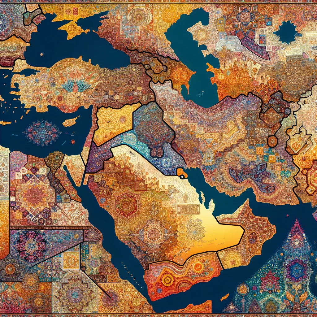 middle east map - Cultural Diversity - middle east map