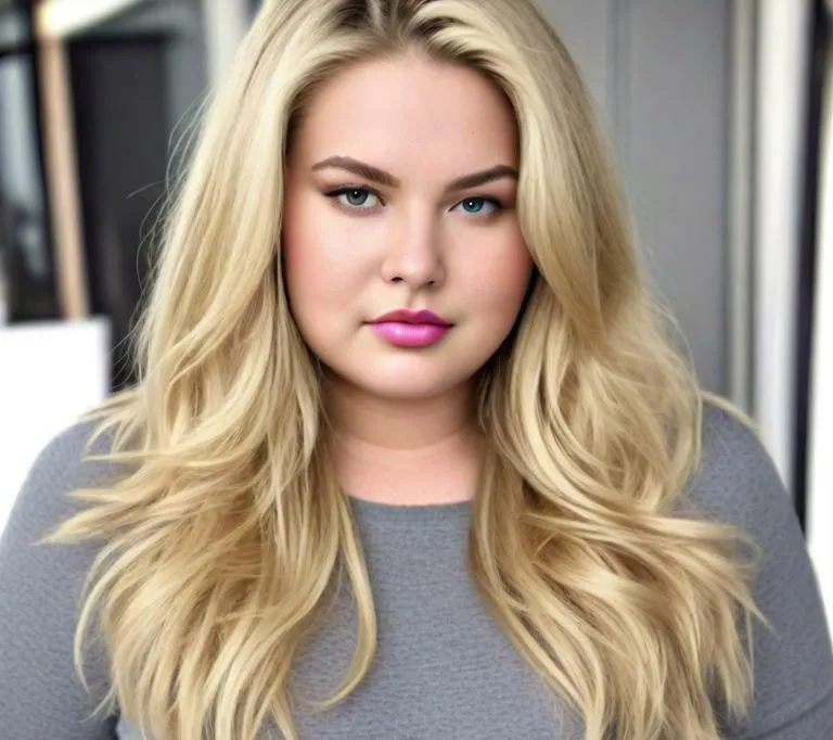 Low maintenance hairstyles for fat faces and double chins over - Middle Parted and Chest-Length Blonde Hair - Low maintenance hairstyles for fat faces and double chins over