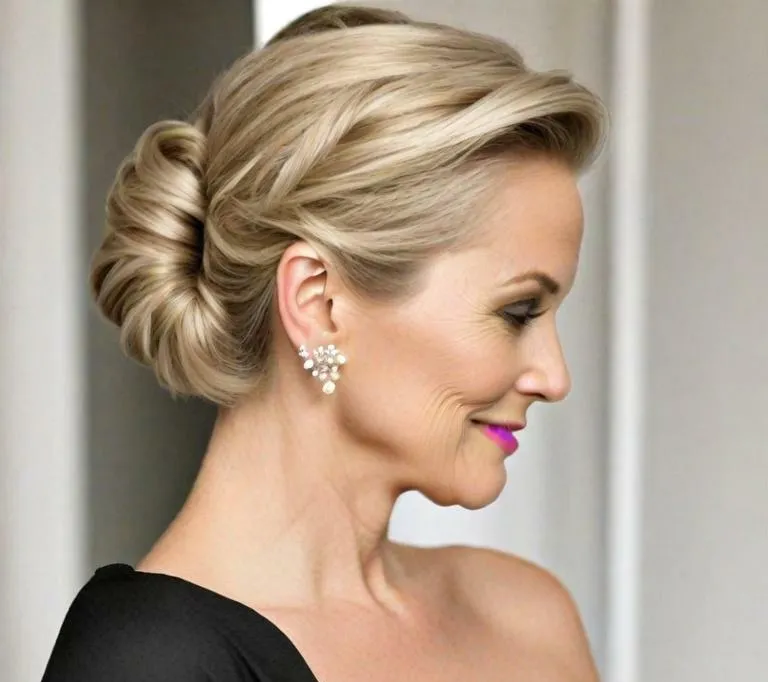 Simple mother of the bride hairstyles for short hair - Low Side Ponytail - Simple mother of the bride hairstyles for short hair