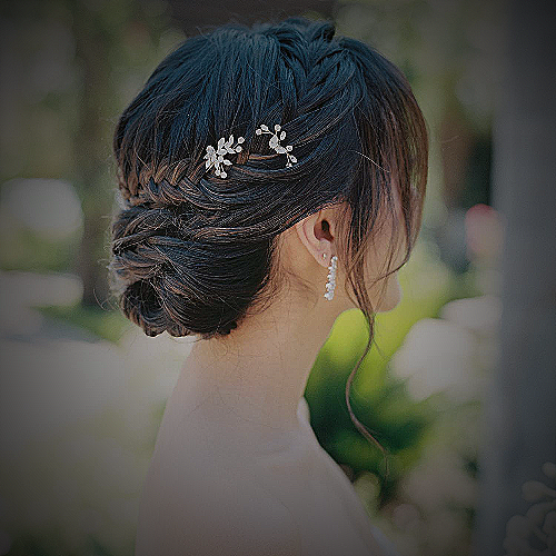 Mother of the Bride Hairstyle - Simple Updo With Wispy Tendrils - simple wedding hairstyles for mother of the bride