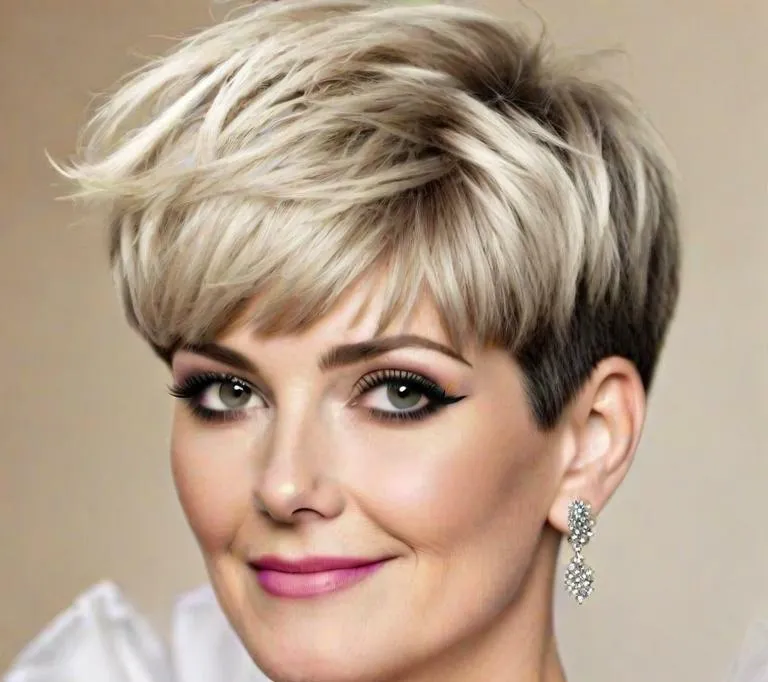 short hair mother of the bride - Pixie Cut with Accessories: Playful and Feminine - short hair mother of the bride