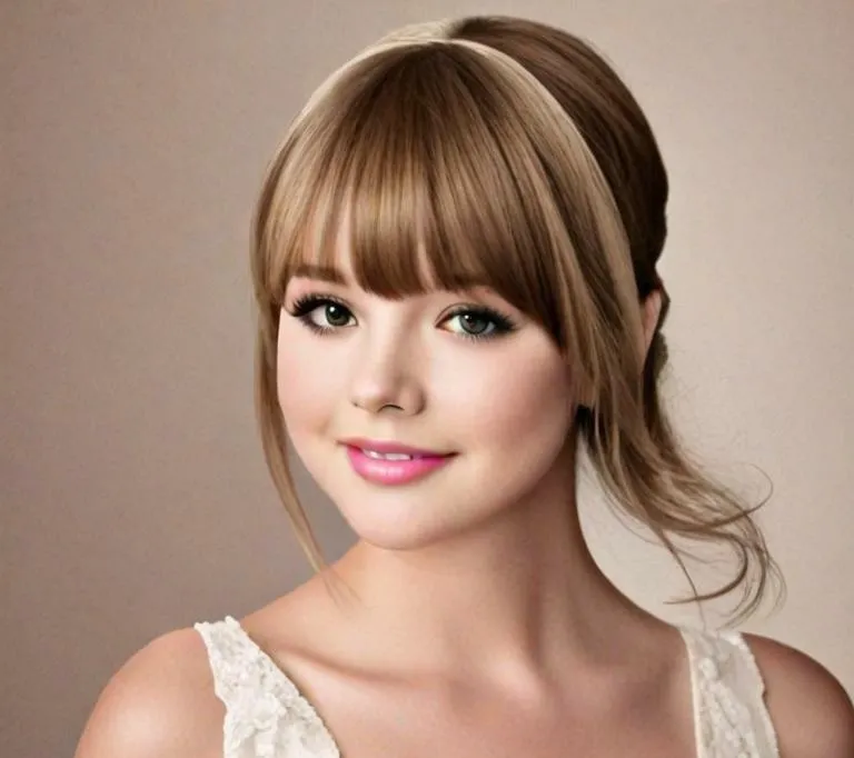 bridesmaid hairstyle for round face - Side Bangs: Creating Angles - bridesmaid hairstyle for round face
