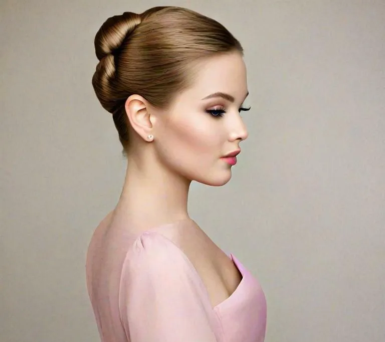 bridesmaid hairstyle for round face - Soft Ballerina Bun: Classic and Timeless - bridesmaid hairstyle for round face