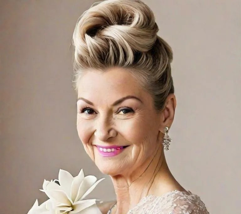 Simple mother of the bride hairstyles for short hair - Top Knot - Simple mother of the bride hairstyles for short hair