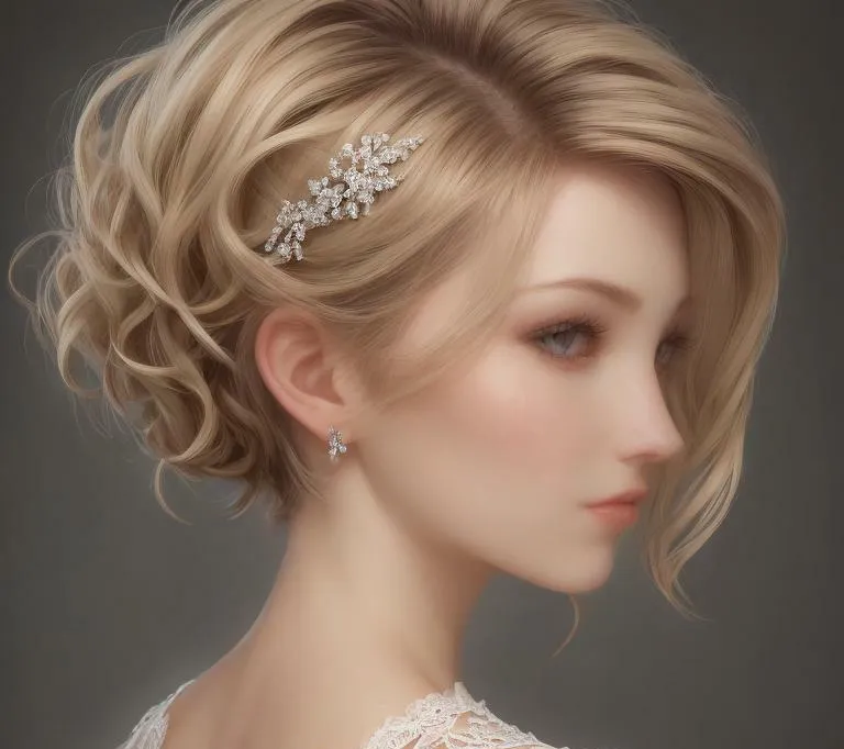 Simple wedding hairstyle for round face to look slim short hair - Undercut Short Hair with Texture - Simple wedding hairstyle for round face to look slim short hair